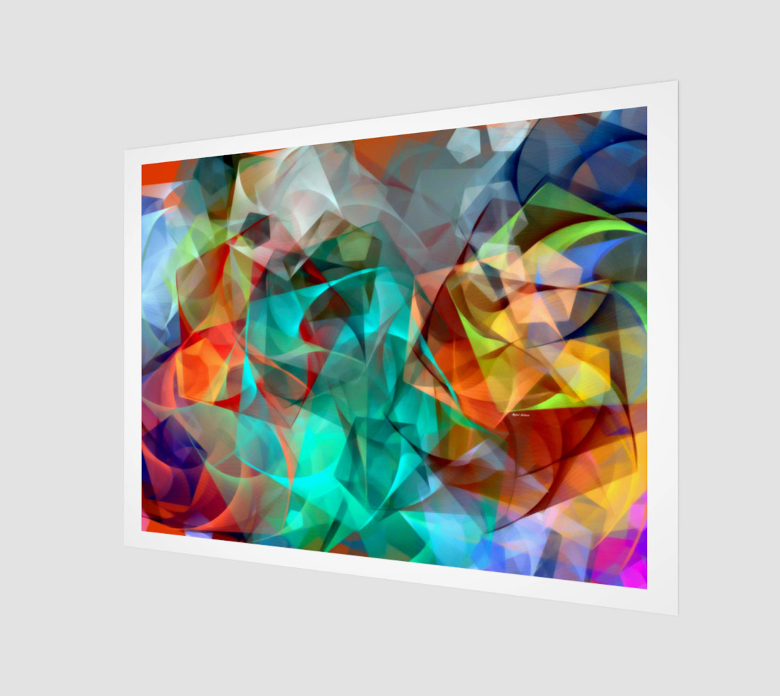 Abstract 3540 Wood Print preview #1