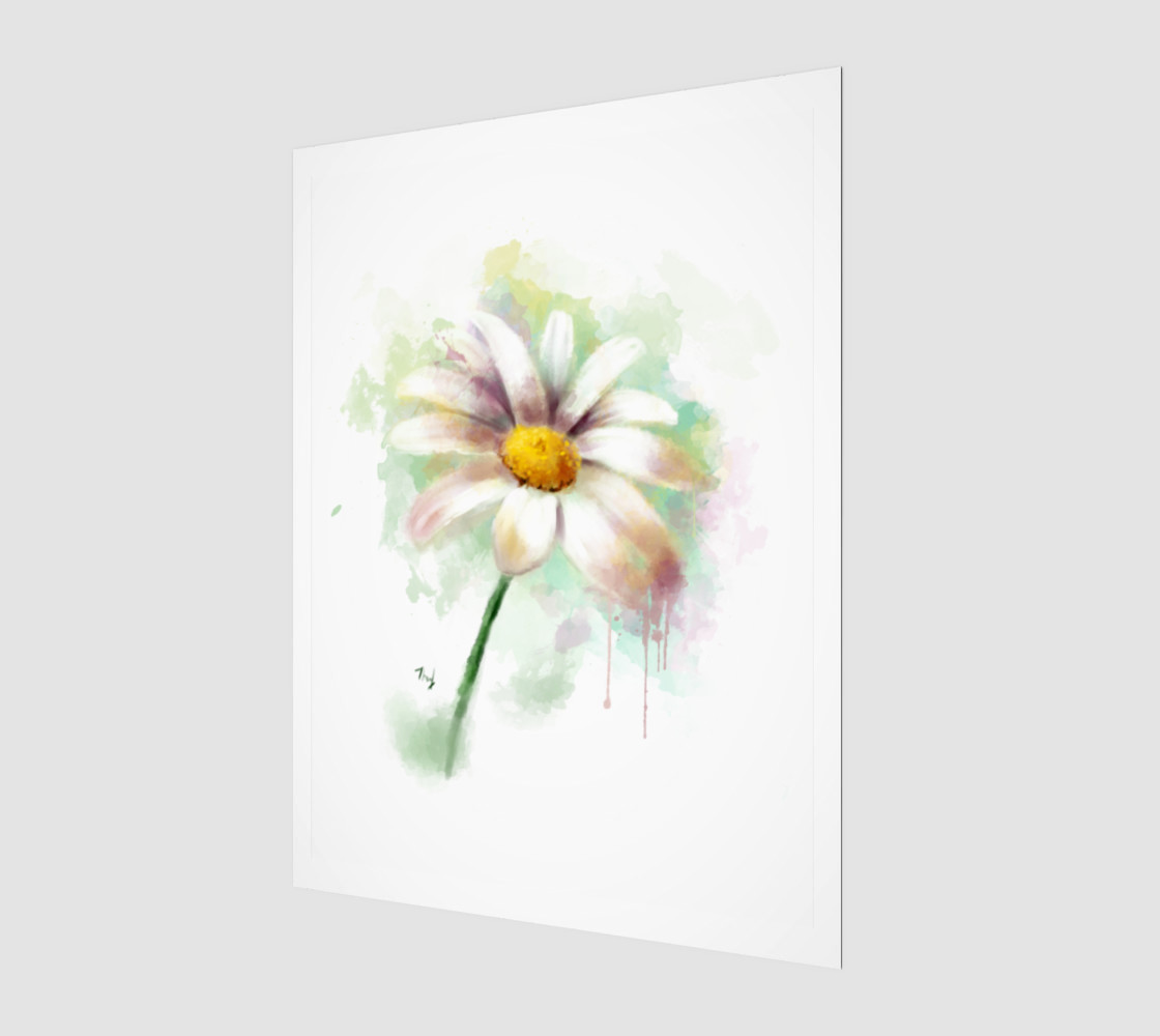 Watercolor daisy preview #1