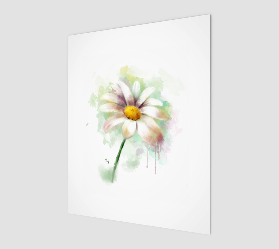 Daisy Watercolor Painting preview #1