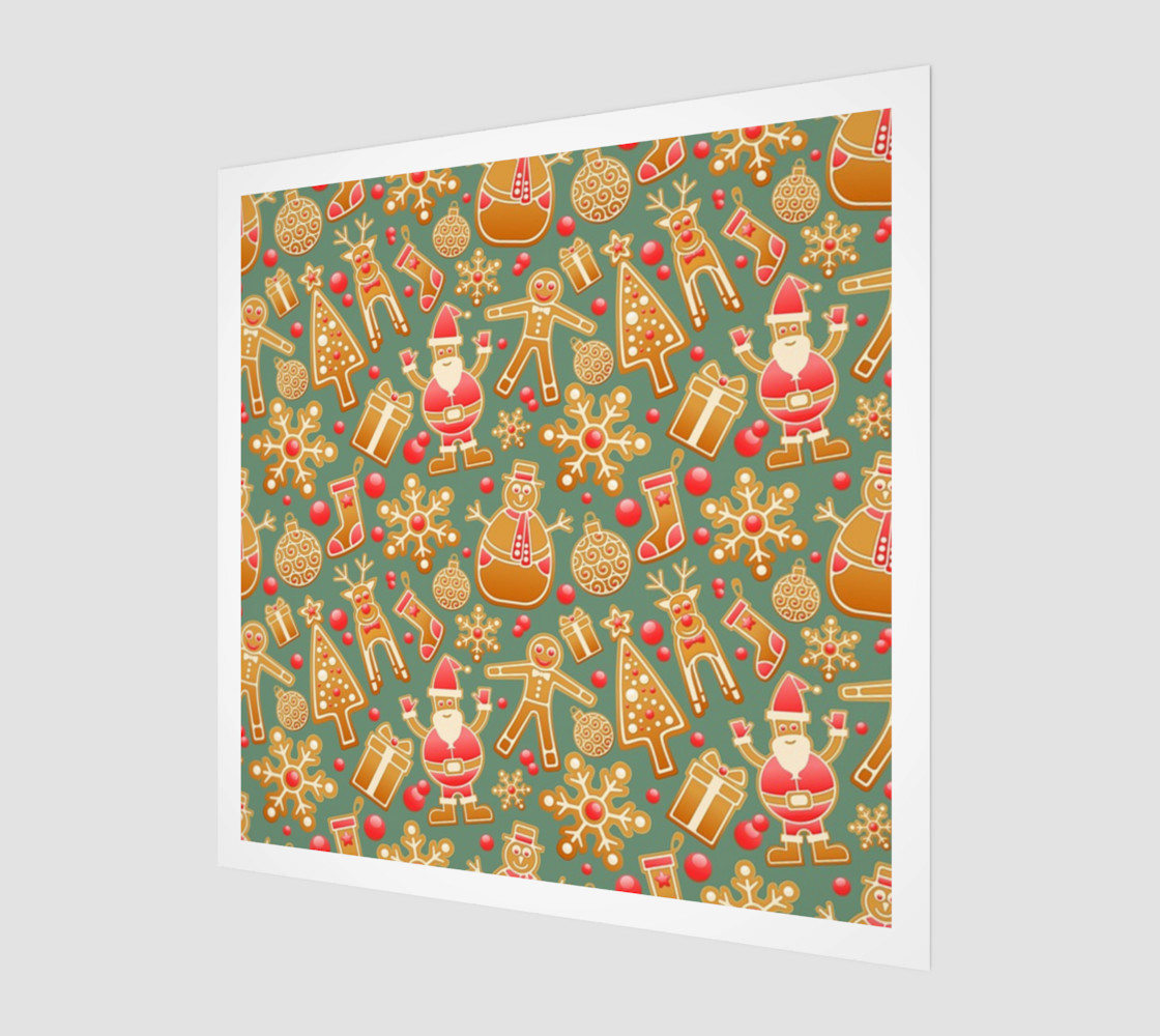 1950 Vintage Gingerbread Christmas Wall Art preview #1