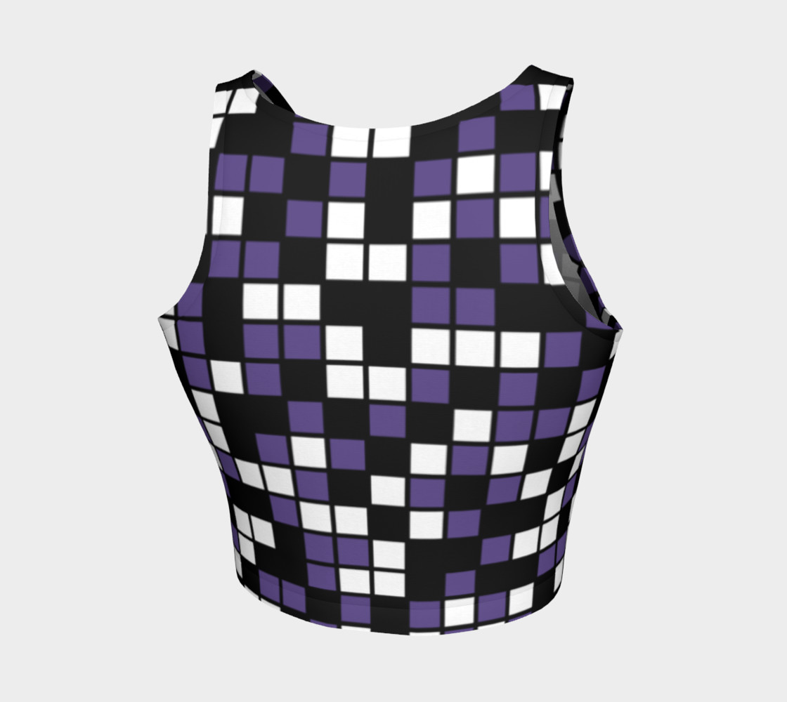Aperçu de Ultra Violet Purple, Black, and White Random Mosaic Squares #2