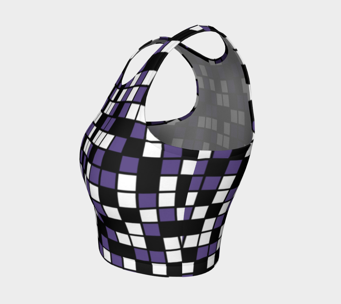 Aperçu de Ultra Violet Purple, Black, and White Random Mosaic Squares #3
