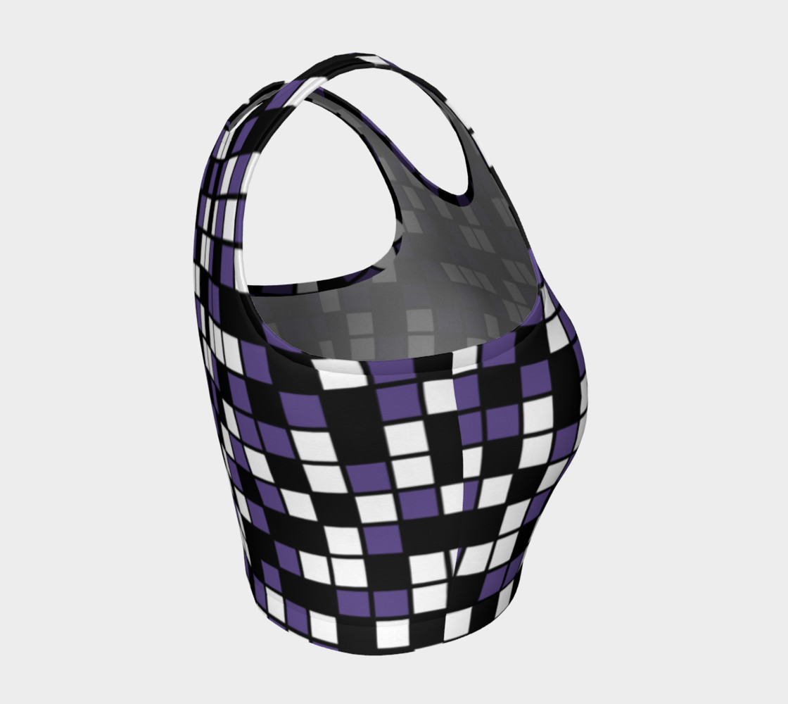 Aperçu de Ultra Violet Purple, Black, and White Random Mosaic Squares #4