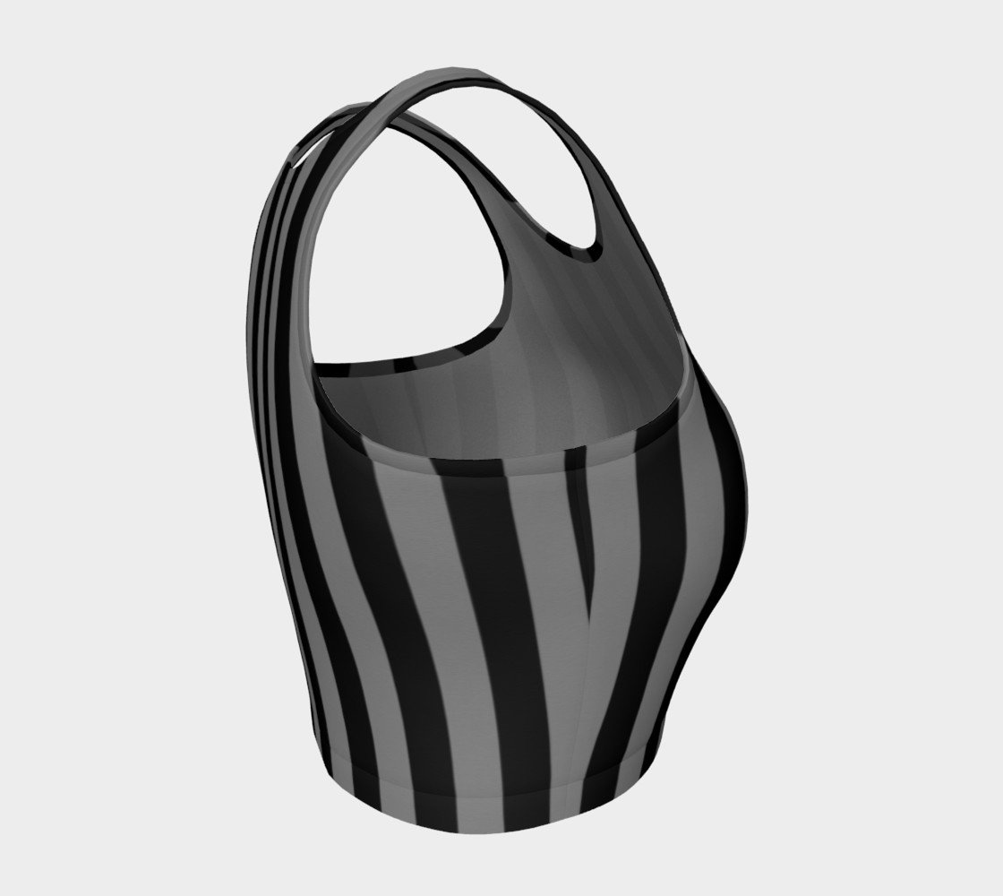 Aperçu de Black and Medium Grey Vertical Stripes #4