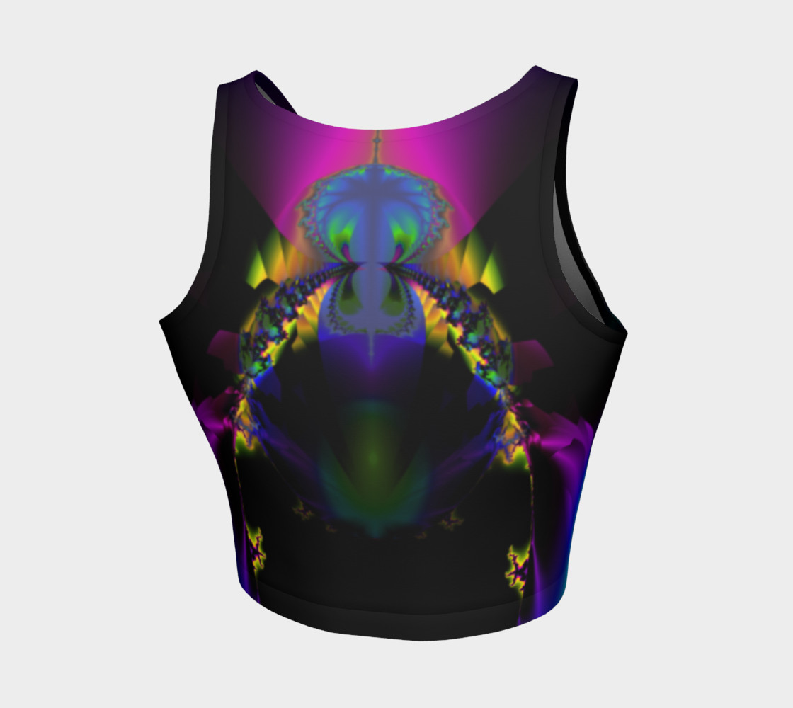 Rainbow Fractal crop top preview #2