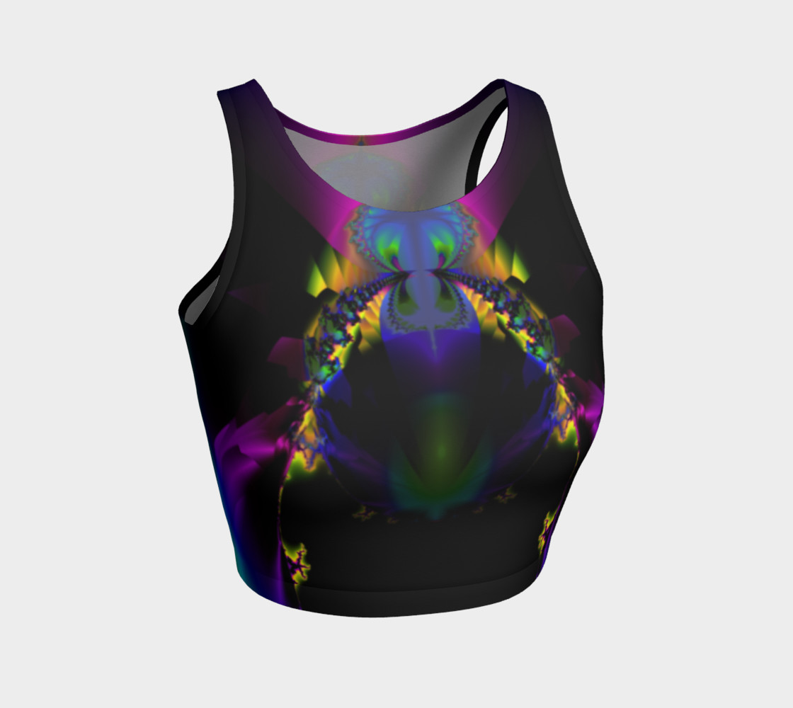 Rainbow Fractal crop top preview #1