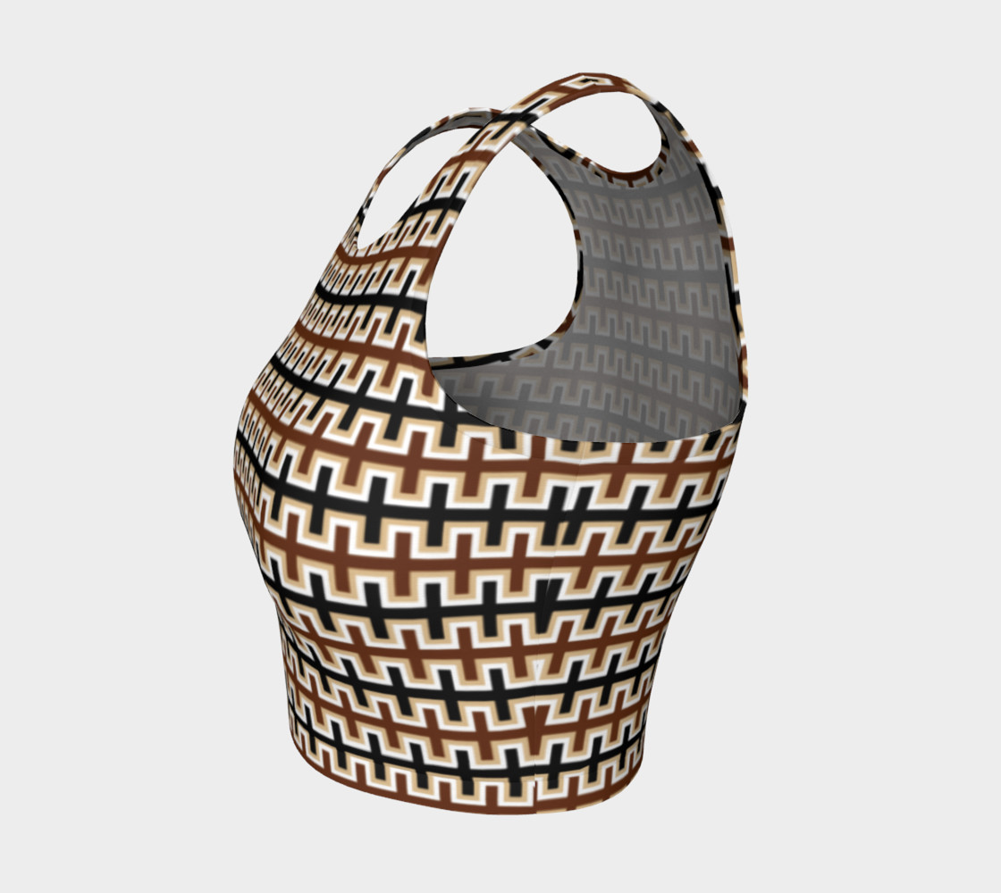 Aperçu de Black, Brown, Camel Brown, and White Southwest Blanket #3