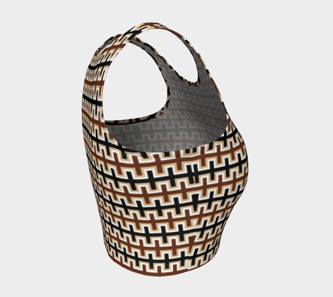 Aperçu de Black, Brown, Camel Brown, and White Southwest Blanket #4