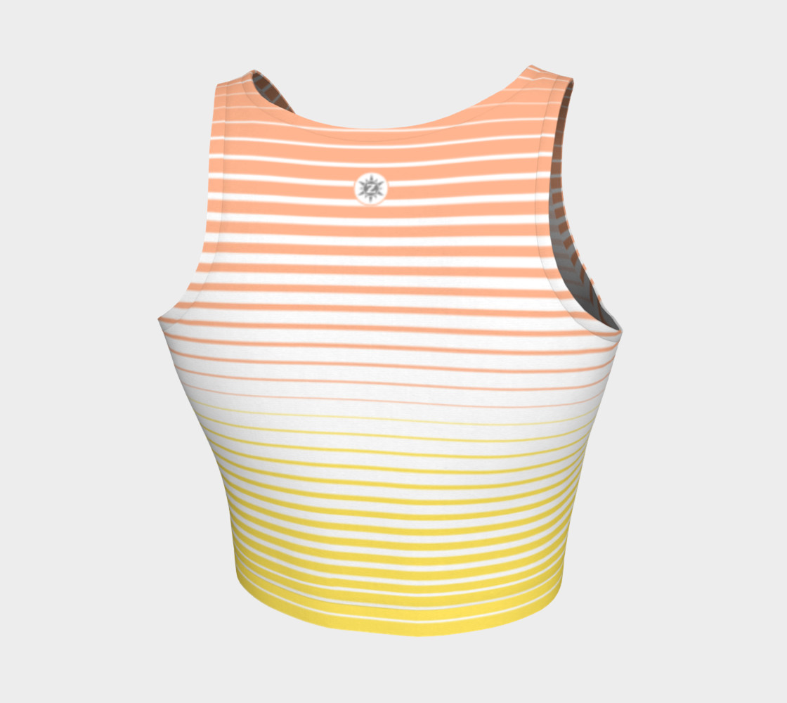Ombre Stripe White Yellow Peach preview #2