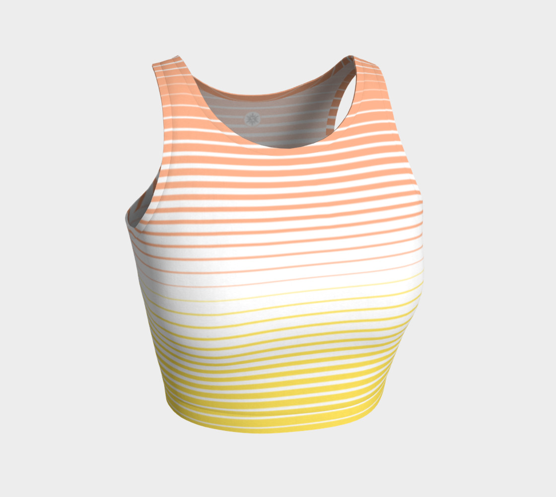 Ombre Stripe White Yellow Peach preview #1