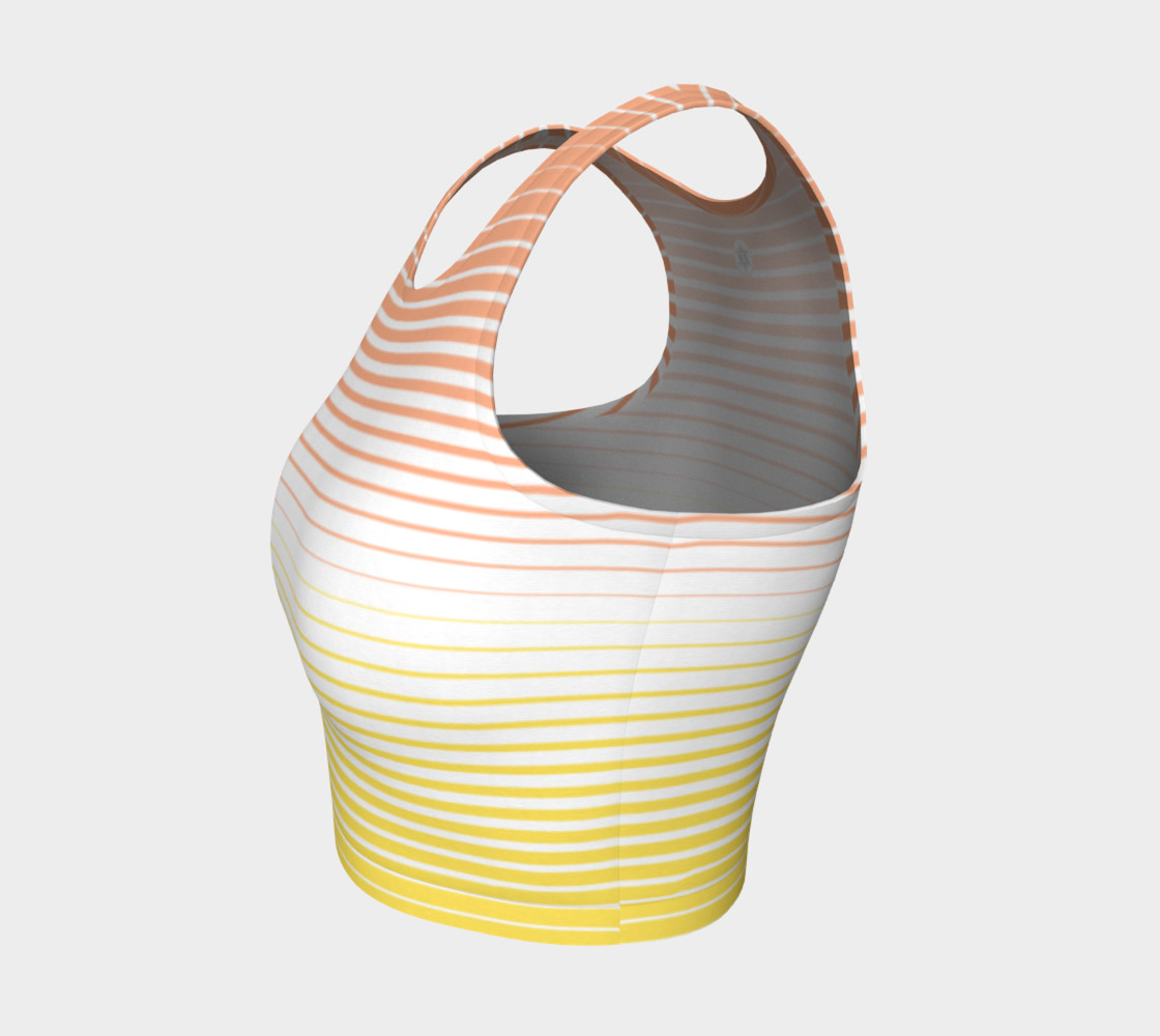 Ombre Stripe White Yellow Peach preview #3