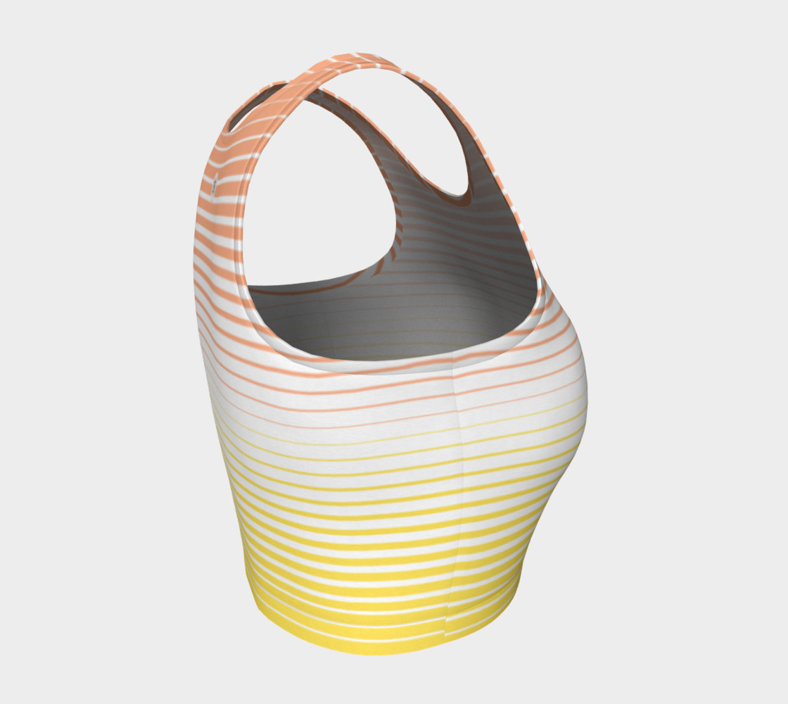 Ombre Stripe White Yellow Peach preview #4