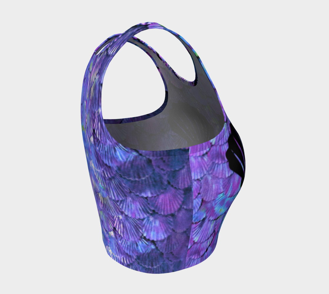 Purple Shell Mermaid Scale Crop Top preview #4