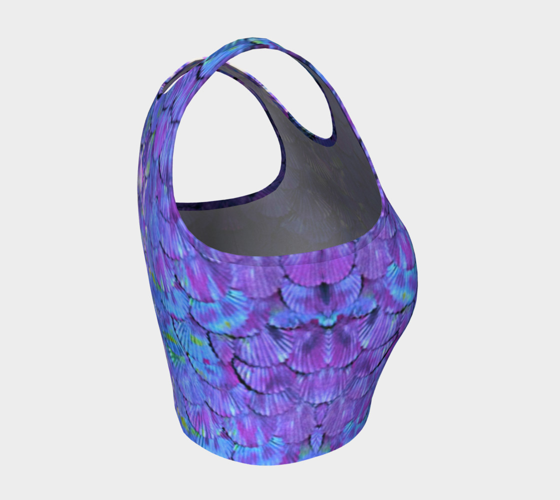 Purple Mermaid Scale Crop Top preview #4