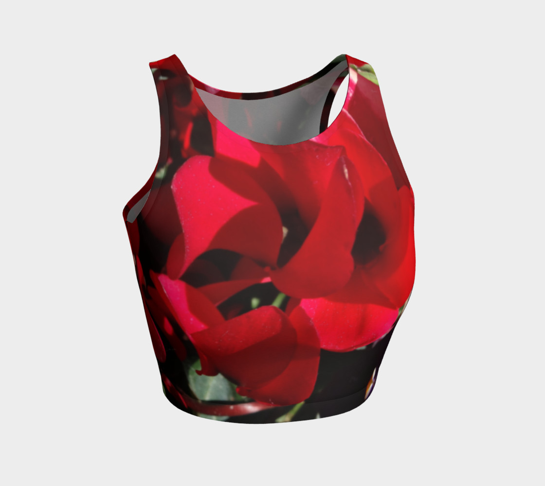 Red Tulips Tank/Crop Top 3D preview