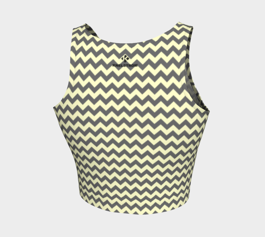 GREY & LINEN CHEVRON ATHLETIC CROP TOP preview #2