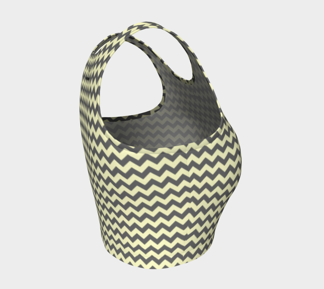 GREY & LINEN CHEVRON ATHLETIC CROP TOP preview #4