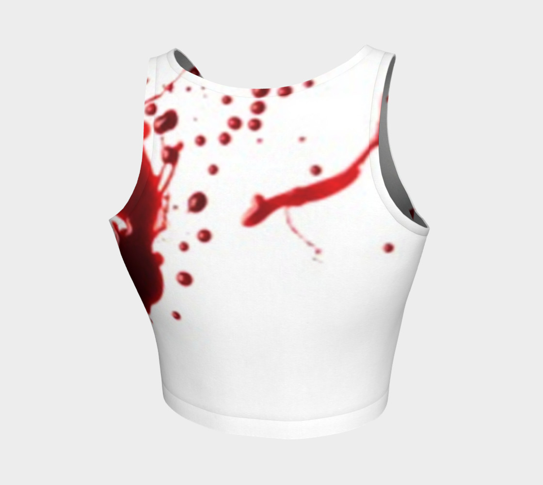 Blood Splatter three athletic crop top preview #2