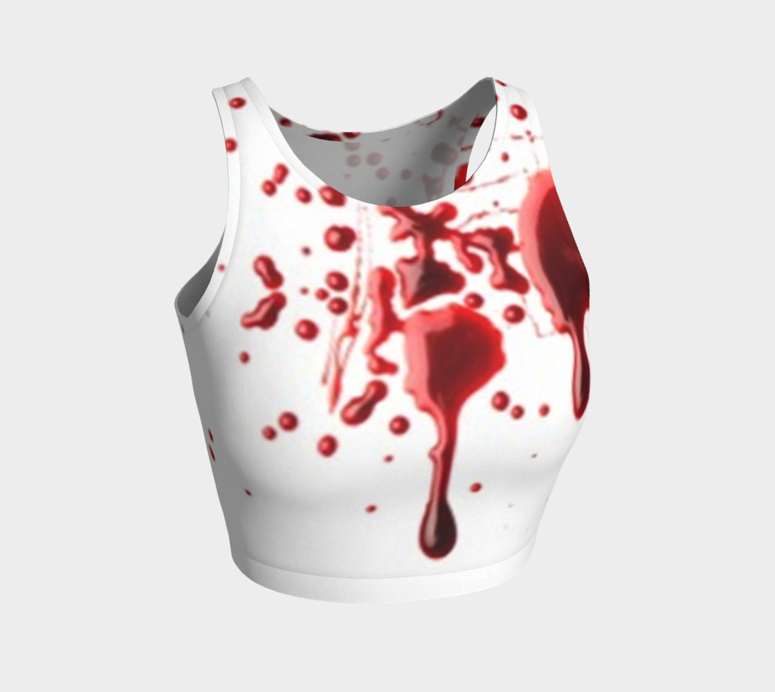 Blood Splatter three athletic crop top preview #1