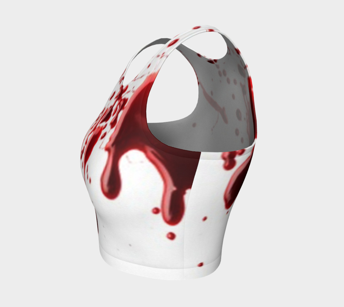 Blood Splatter three athletic crop top preview #3