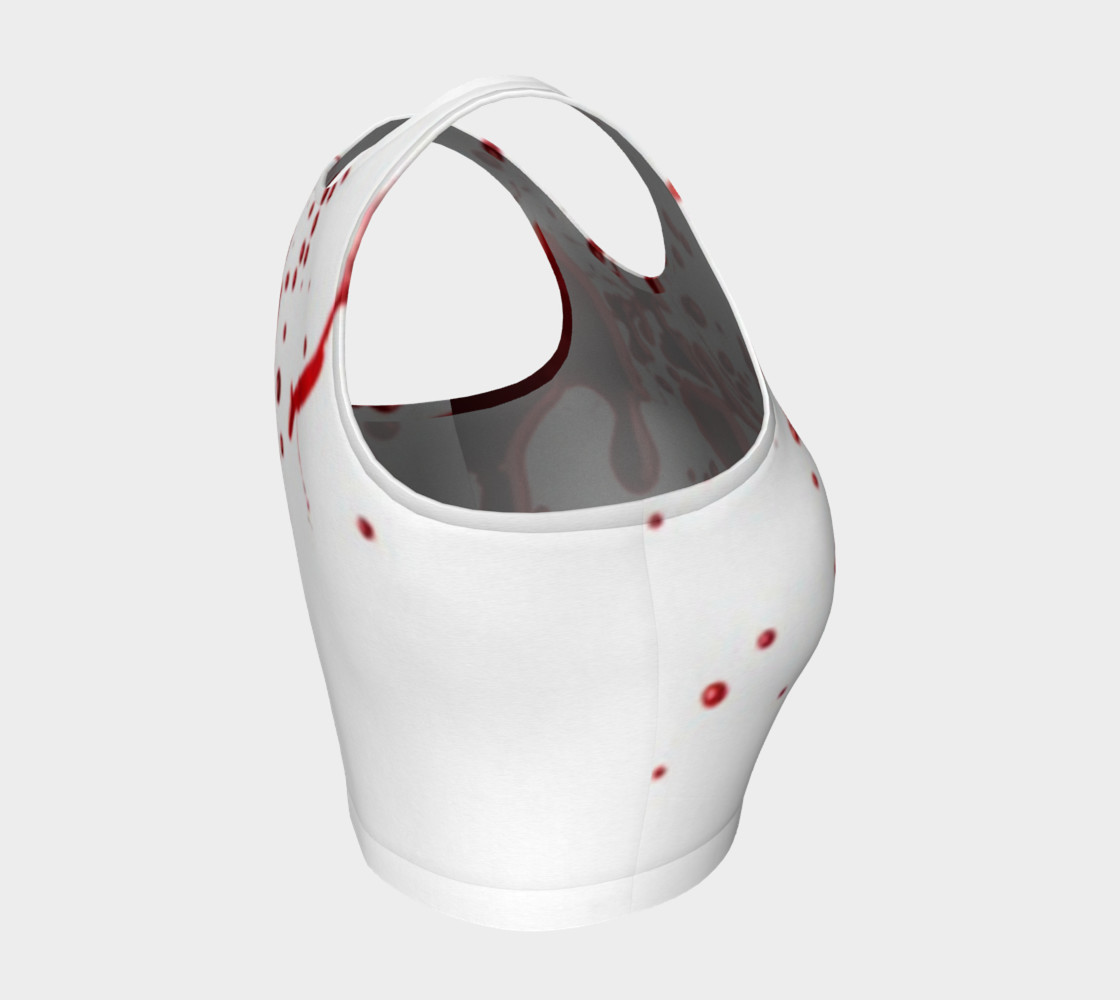 Blood Splatter three athletic crop top preview #4