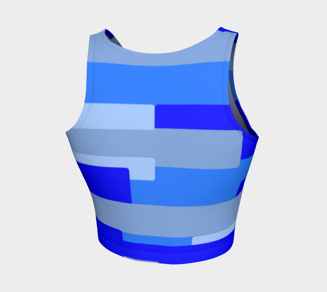 Blue Crop Top, Athletic Crop Top preview #2