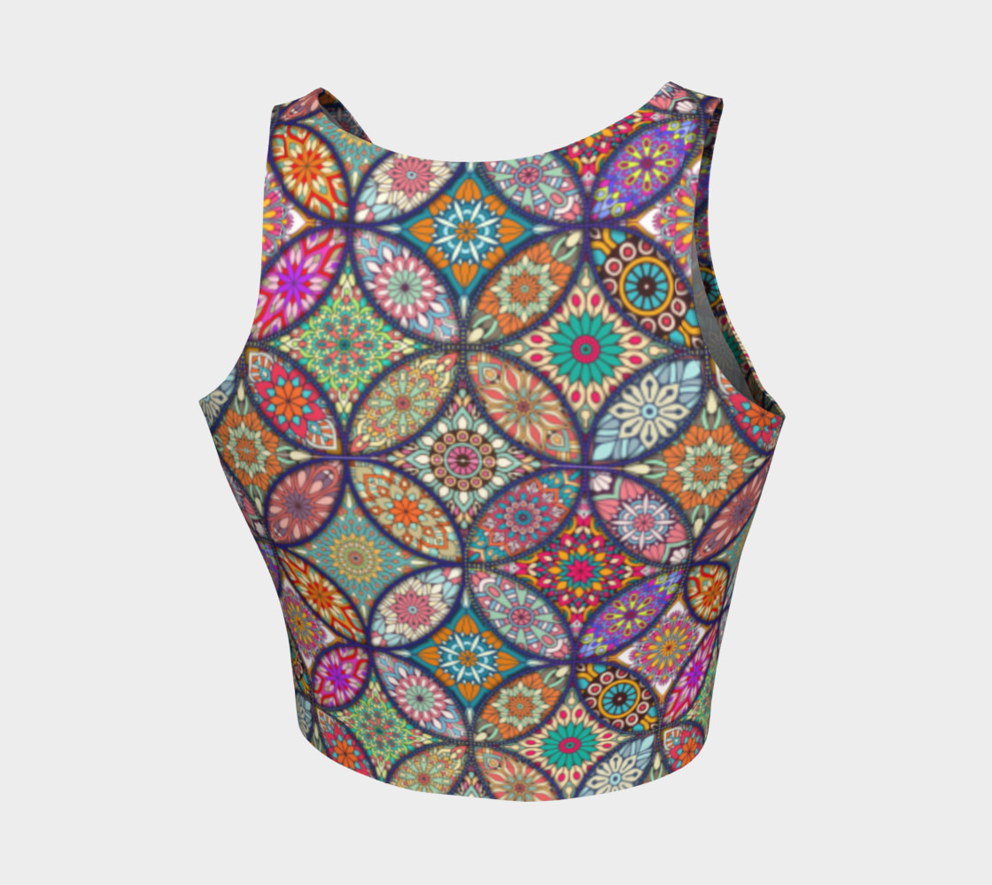 Vibrant Mandalas Athletic Crop Top preview #2