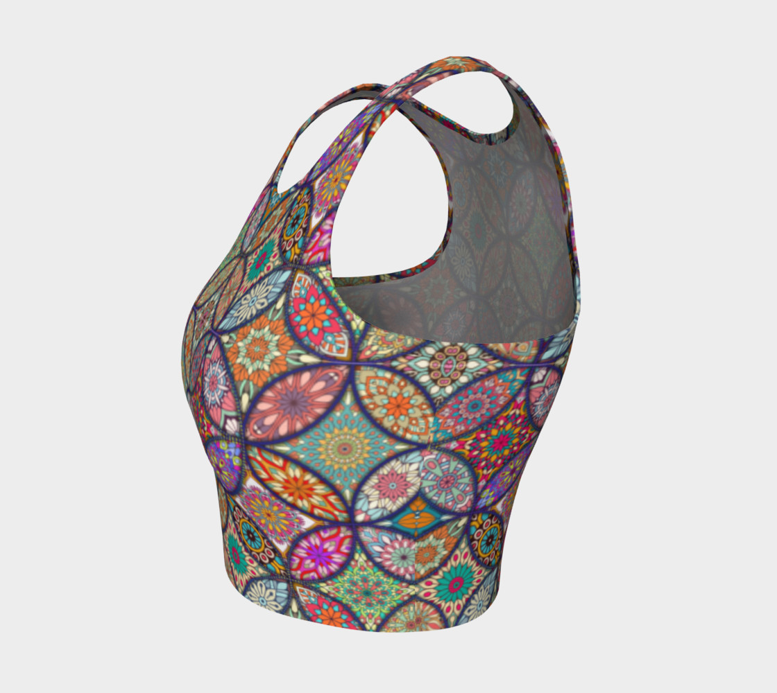 Vibrant Mandalas Athletic Crop Top preview #3