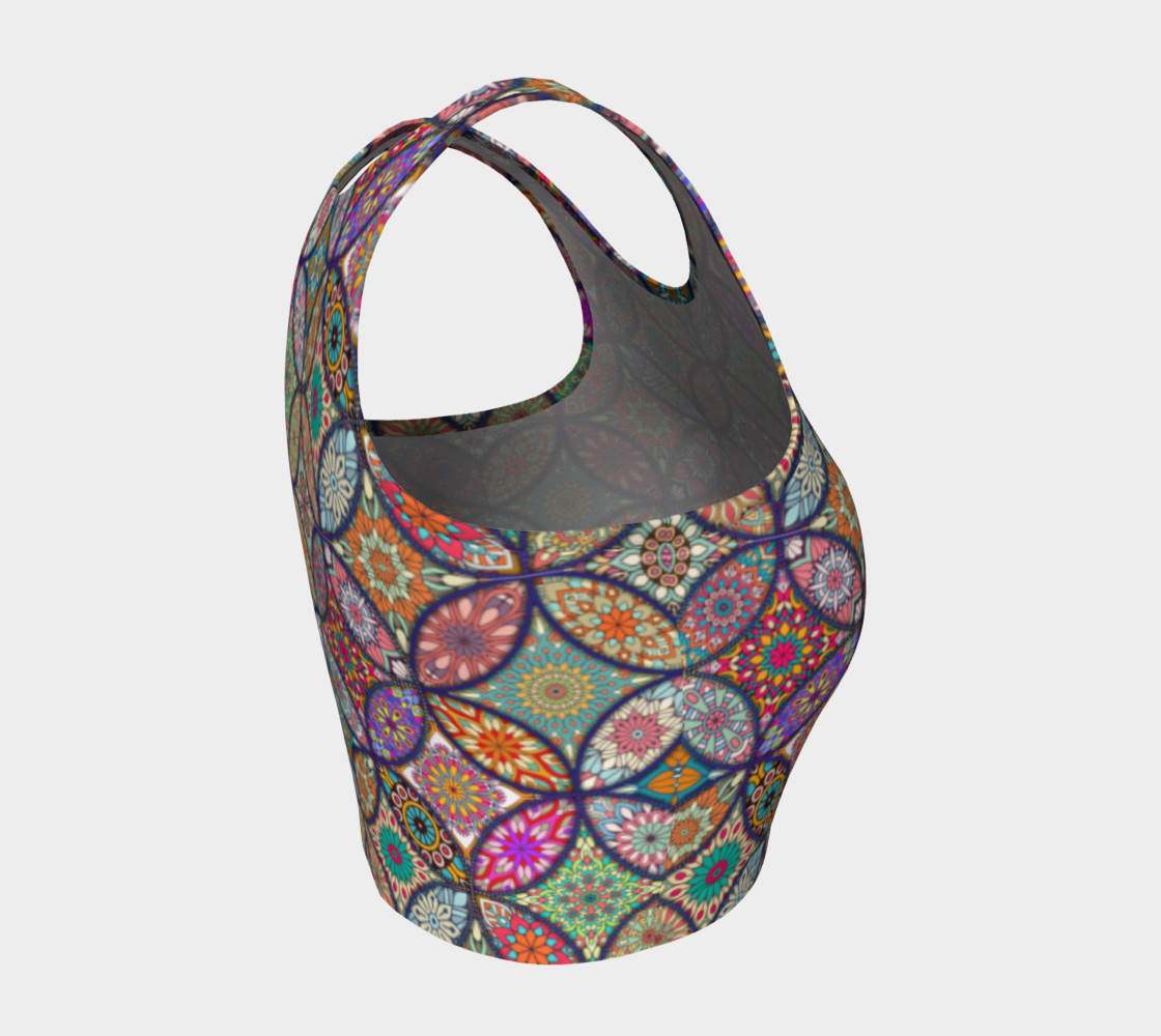 Vibrant Mandalas Athletic Crop Top preview #4