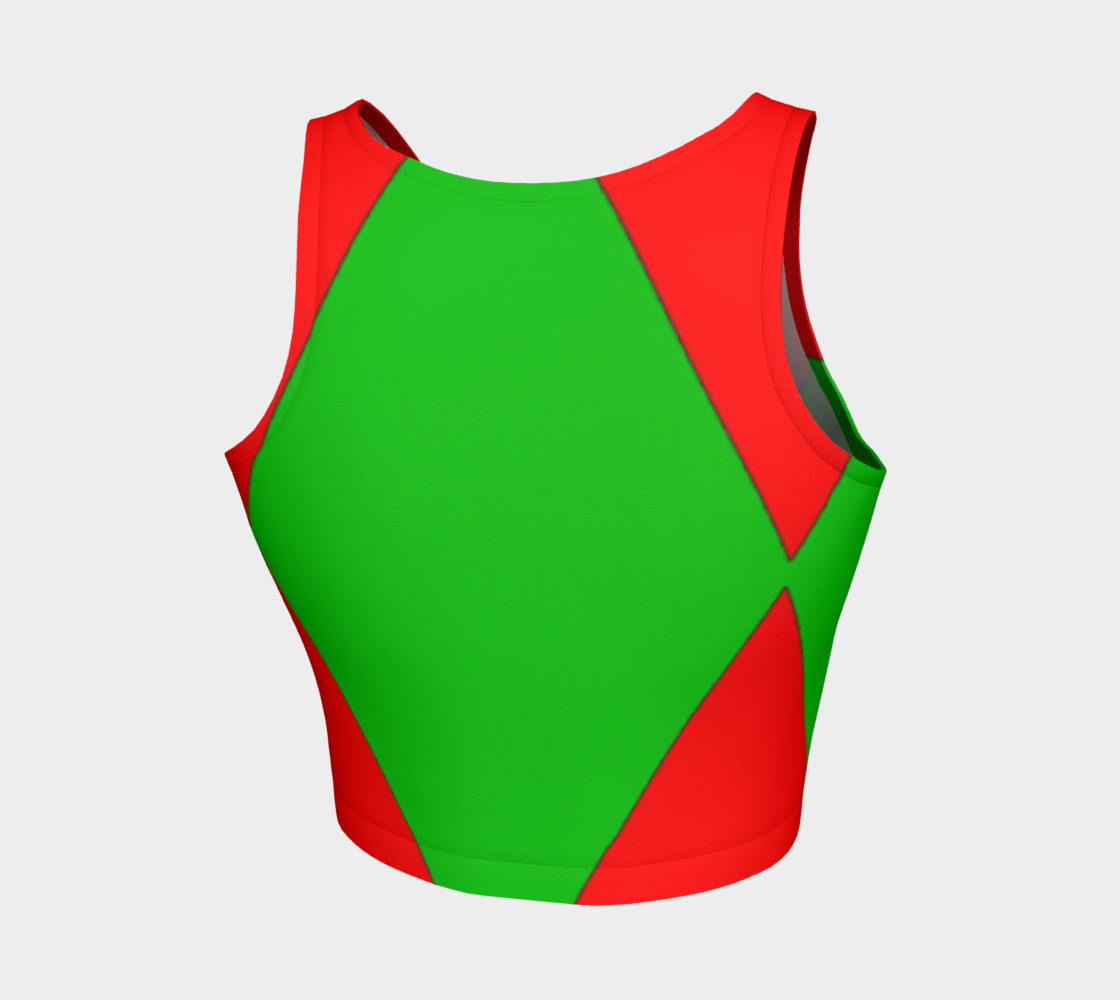 Christmas Harlequin Diamond Athletic Crop Top preview #2