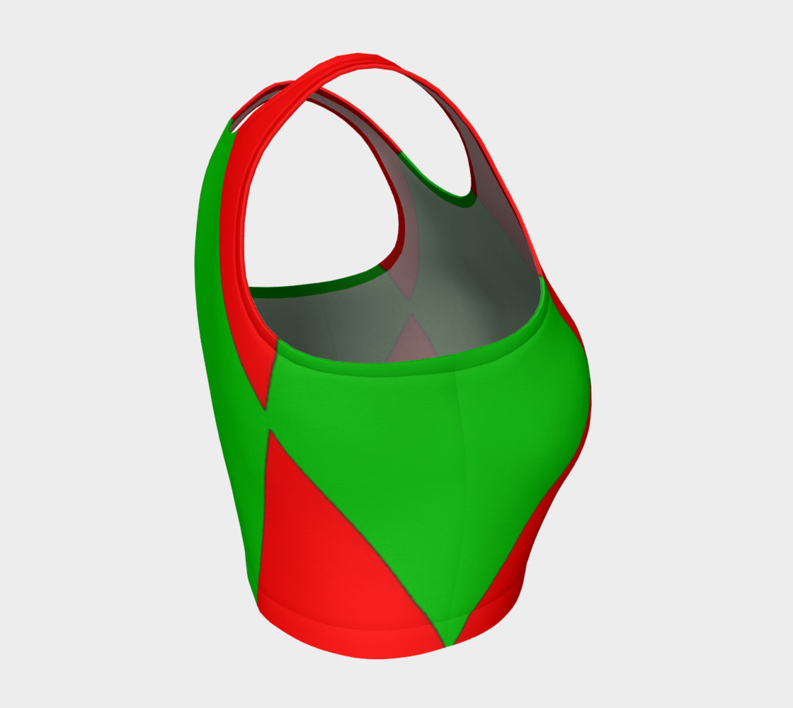 Christmas Harlequin Diamond Athletic Crop Top preview #4