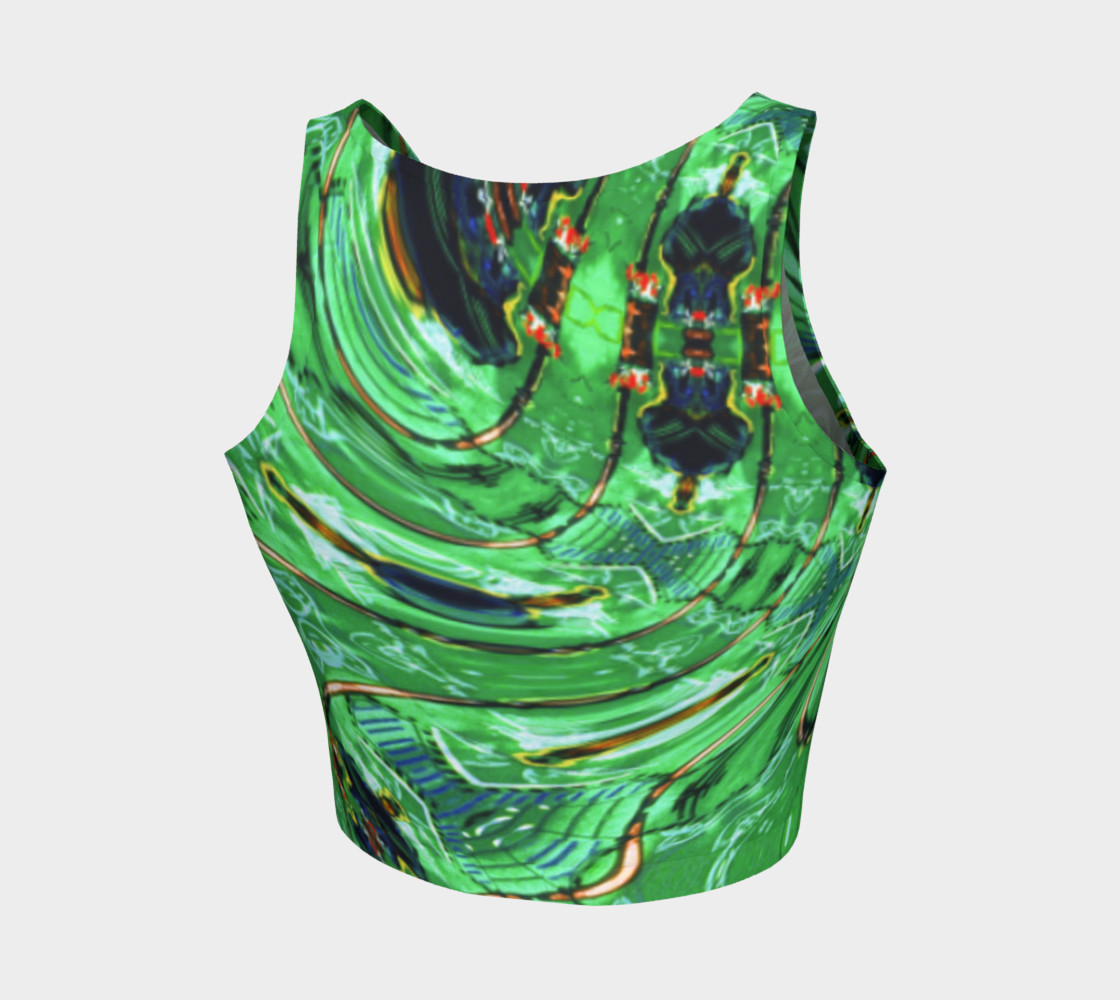 Kansas Green Tornado Crop Top preview #2
