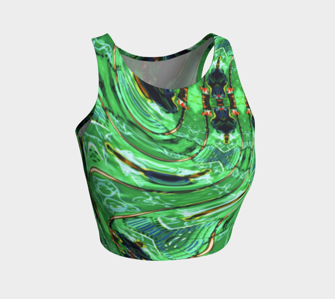 Kansas Green Tornado Crop Top preview #1