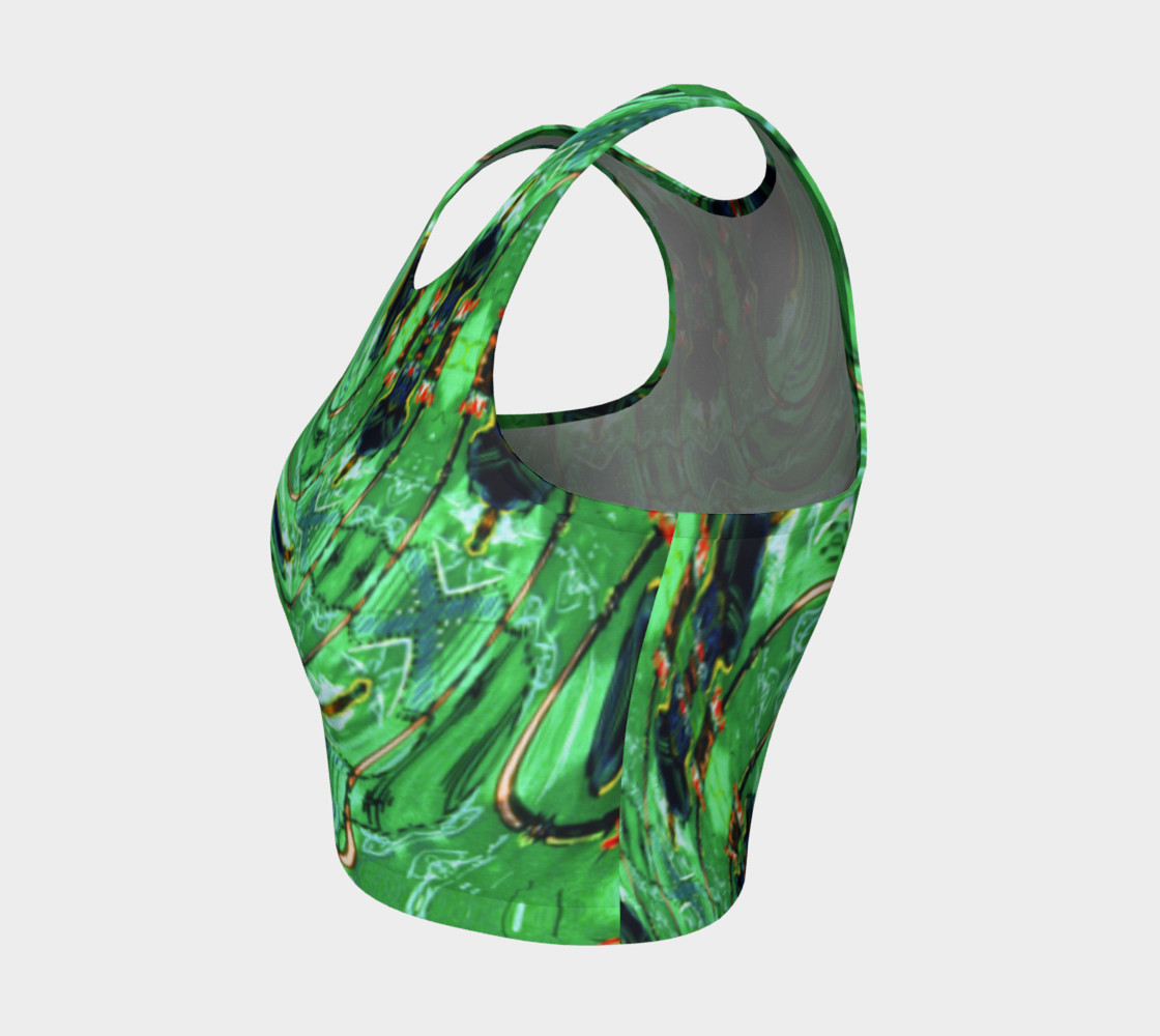 Kansas Green Tornado Crop Top preview #3