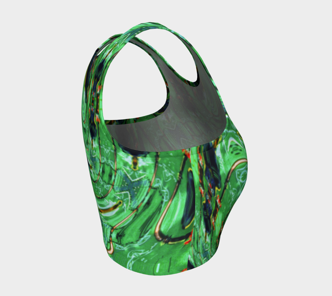 Kansas Green Tornado Crop Top preview #4
