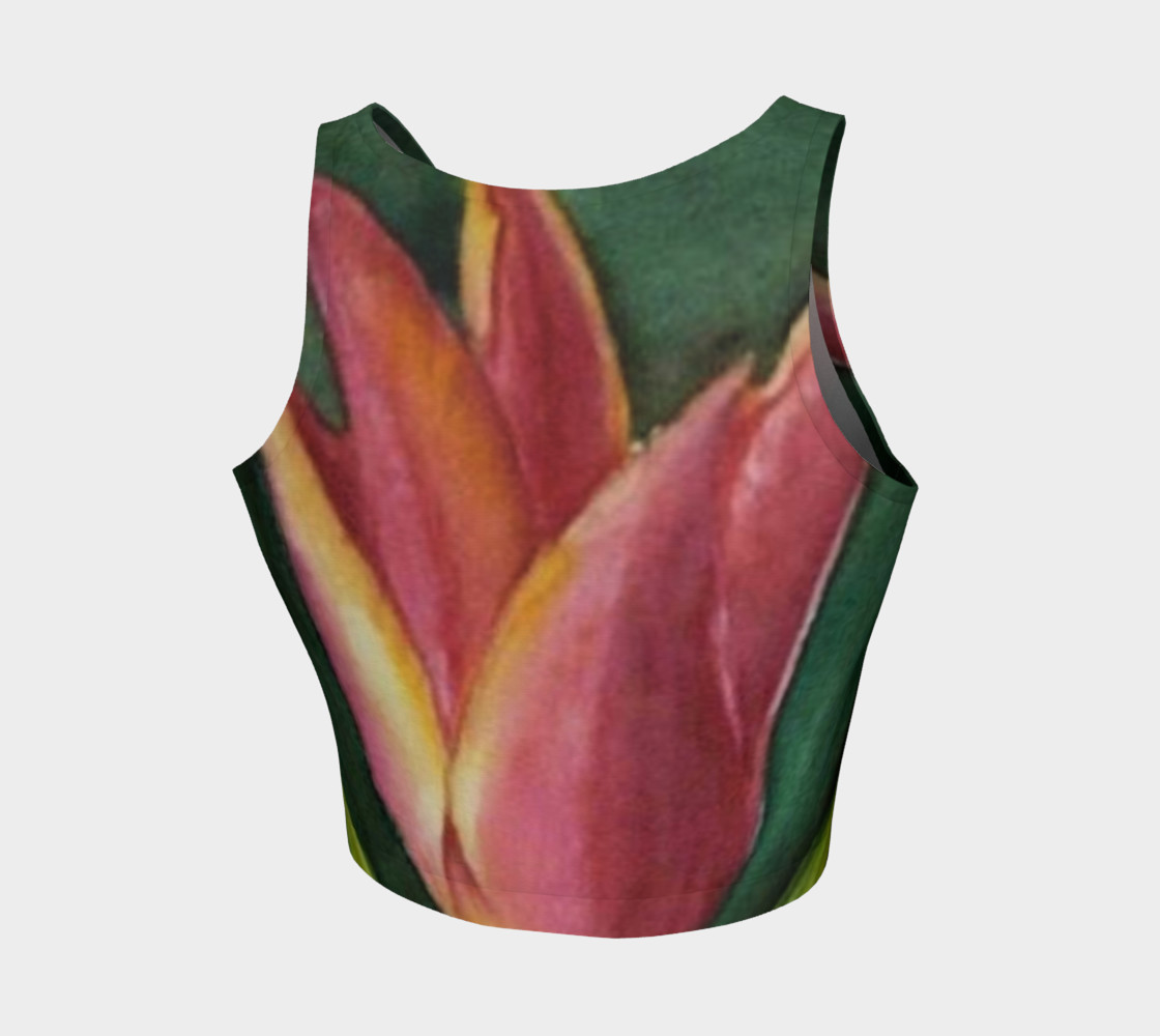 BEAUTIFUL RED ORANGE TULIP in WATERCOLOR preview #2
