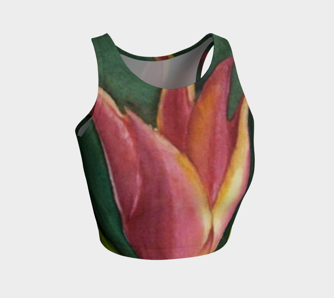 BEAUTIFUL RED ORANGE TULIP in WATERCOLOR preview #1