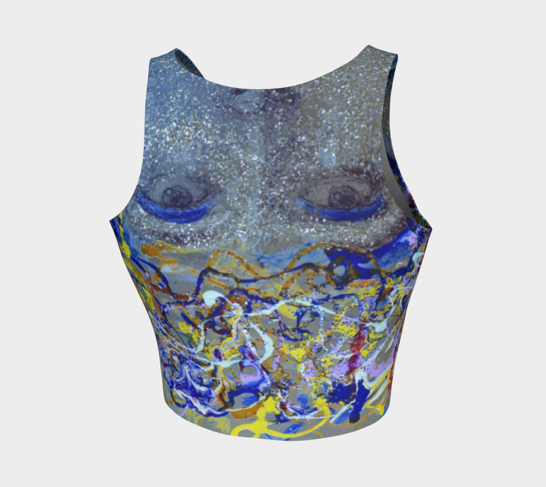 Aperçu de Glitter Queen Upside-Down Crown Crop Top #2