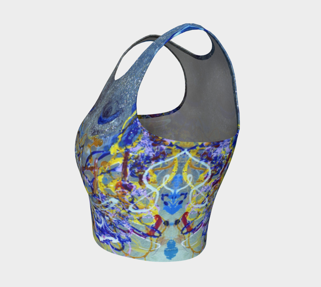 Aperçu de Glitter Queen Upside-Down Crown Crop Top #3