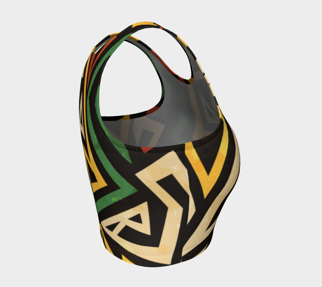 African Geometric crop top (print by Gudinny) preview #4