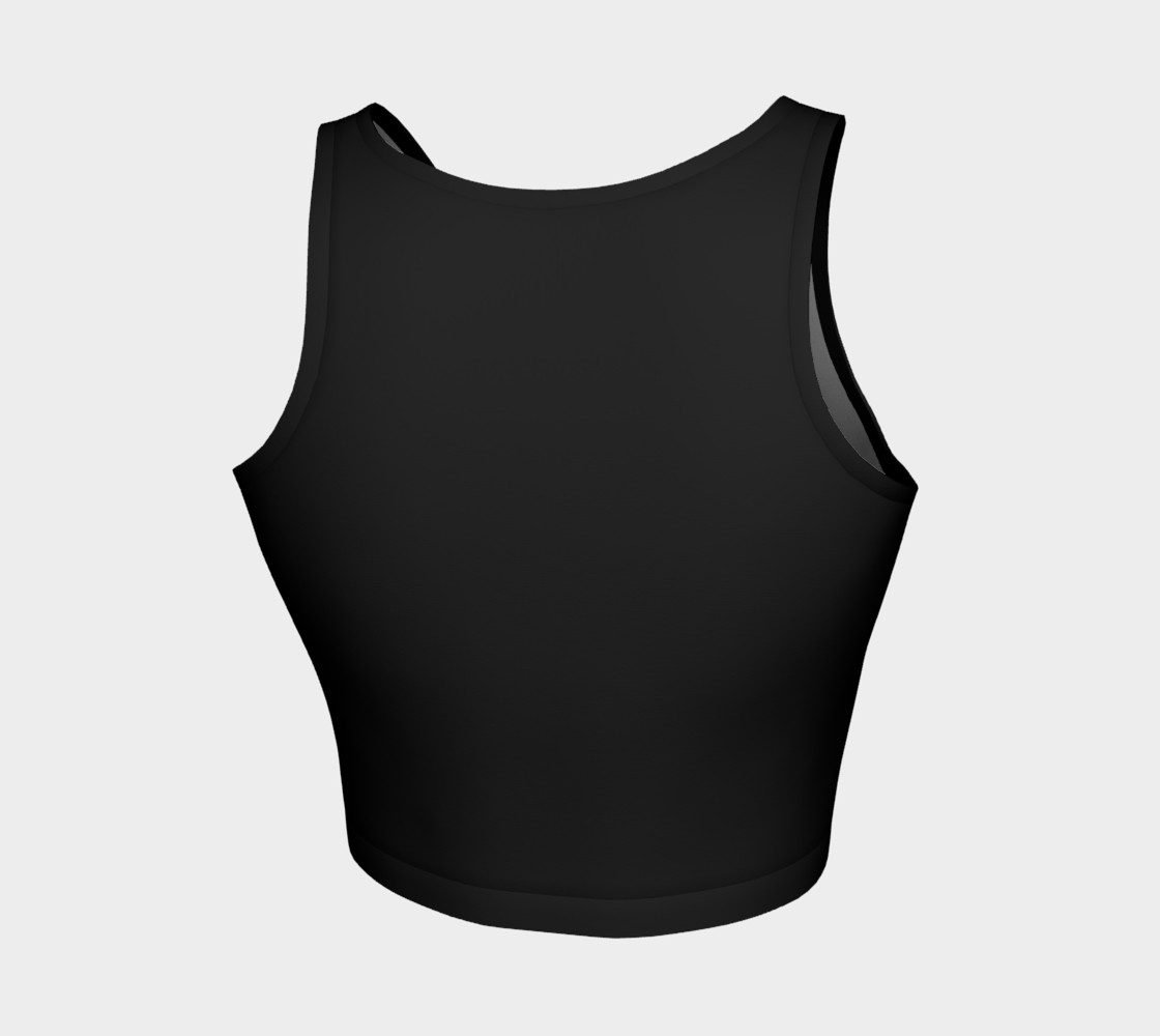 black athletic crop top