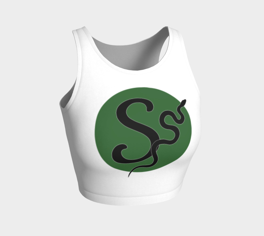 Magic mascots: Snake - athletic crop top white preview #1
