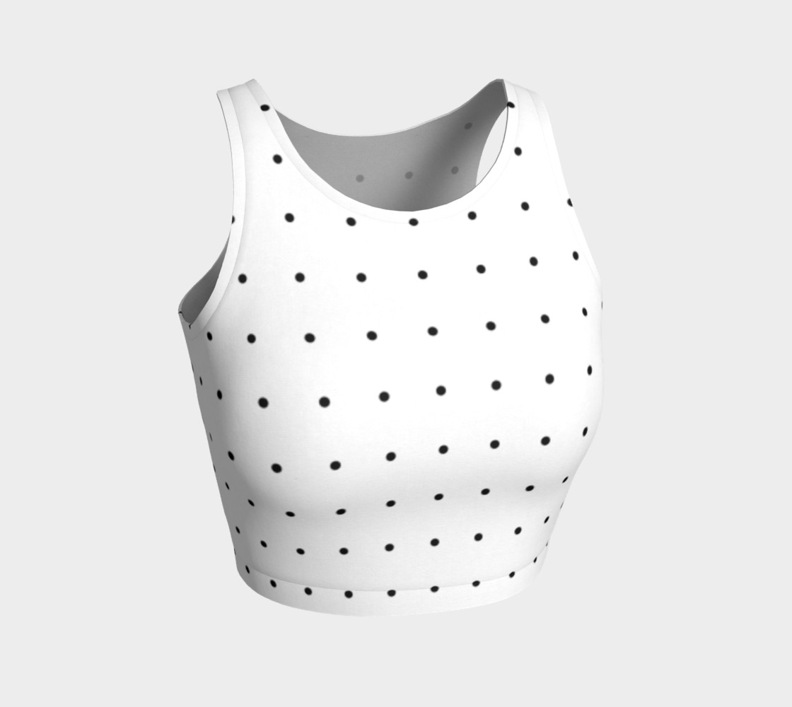 white black polka dot top