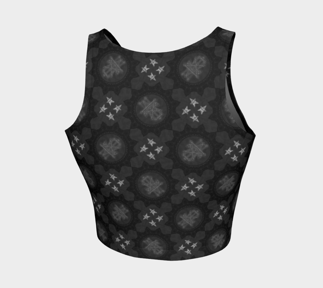 Occult Symbols Gothic Print Crop Top preview #2