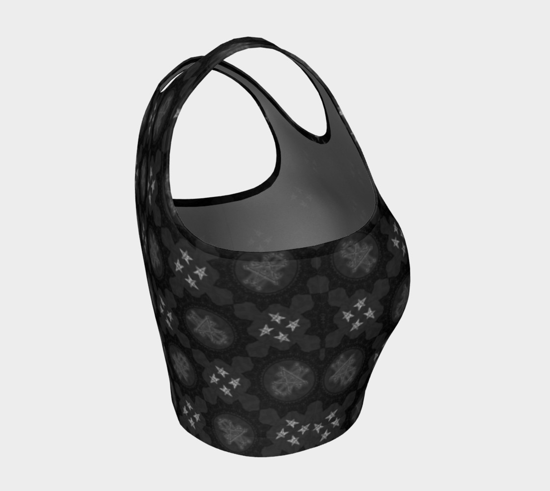 Occult Symbols Gothic Print Crop Top preview #4