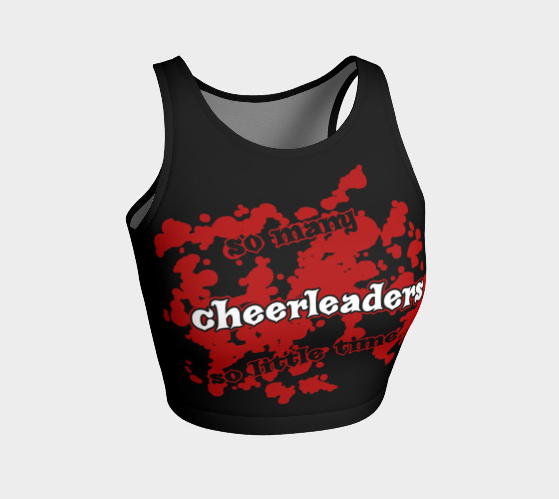 Cheerleader Energy Snack Vampire Goth Crop Top 3D preview