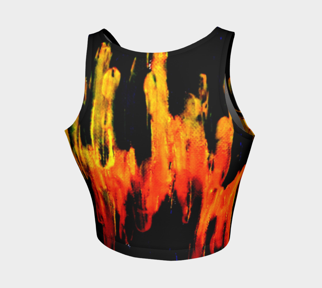 Lava in Black and Orange Crop Top thumbnail #3