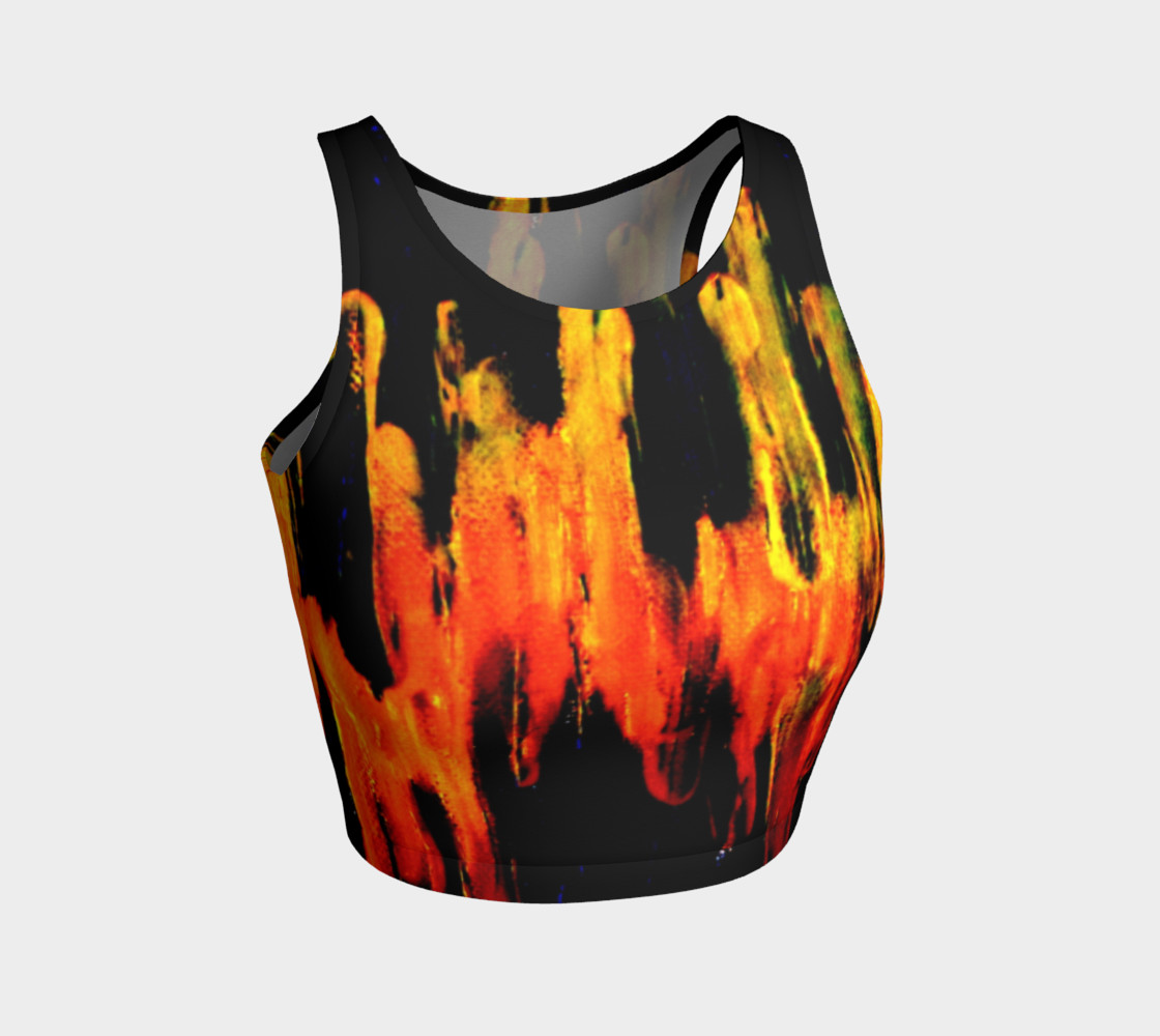 Lava in Black and Orange Crop Top preview #1