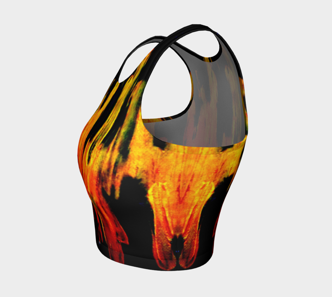 Lava in Black and Orange Crop Top preview #3
