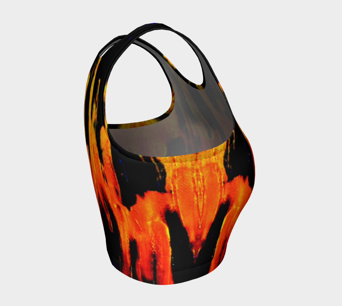 Lava in Black and Orange Crop Top preview #4